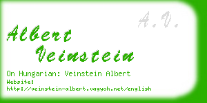 albert veinstein business card